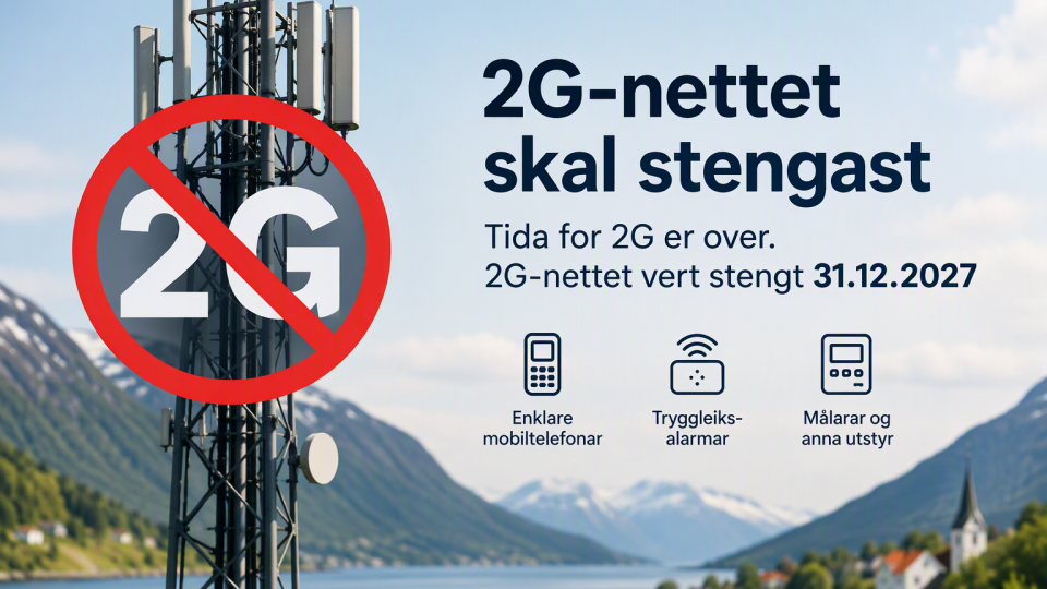 Lenkje til artikkel: 2G-nettet blir avvikla – sjekk utstyret ditt 